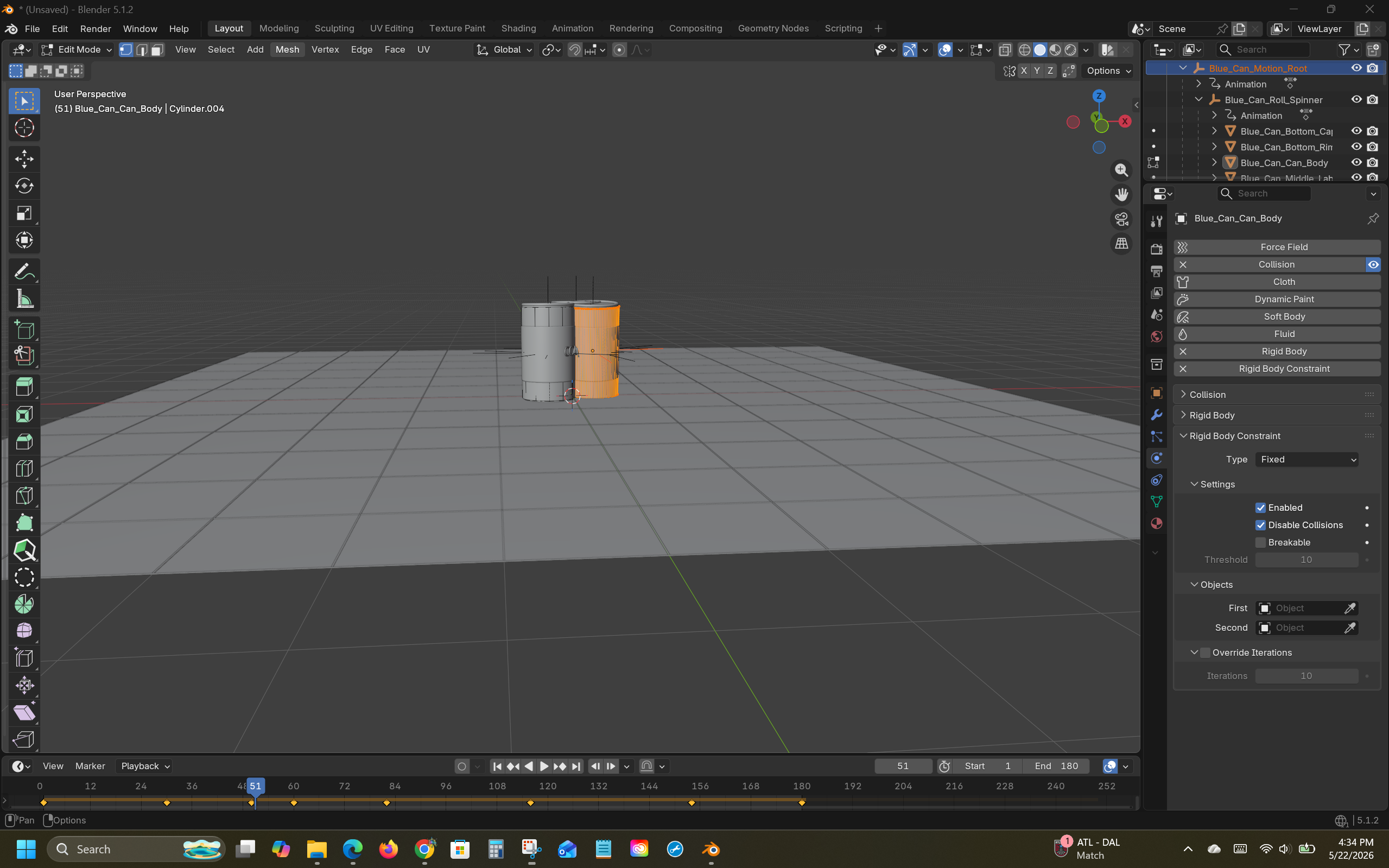 Final frame from the robot and drink can animation